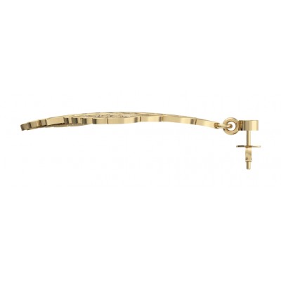 Leaf Earring with Diamonds